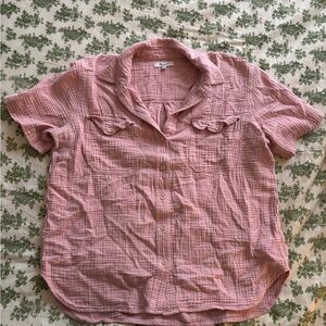Madewell Blush Pink Cotton Shirt